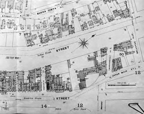 Sanborn map of the El Pueblo area