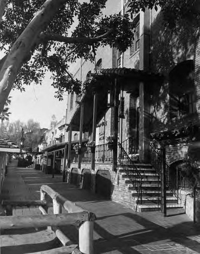 Olvera Street side of Italian Hall from Macy Street