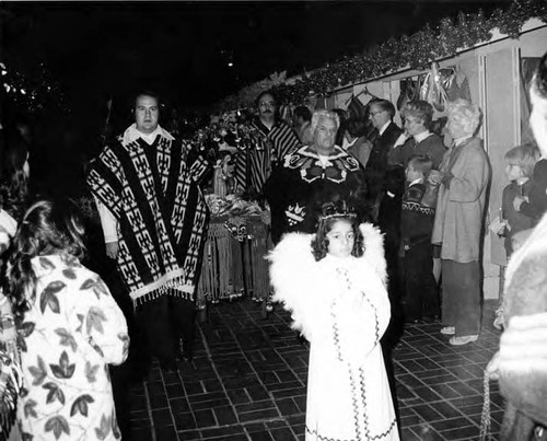 Las Posadas Christmas procession down Olvera Street