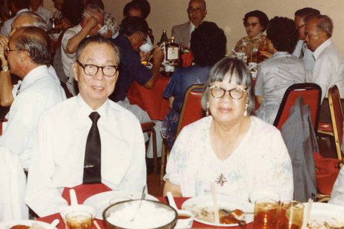 Lily Chan and husband, Professor Stanley Chan of Loyola University, at an Indo-American dinner