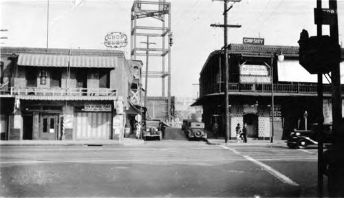 Photograph of Spring street filled with Chinese restaurants