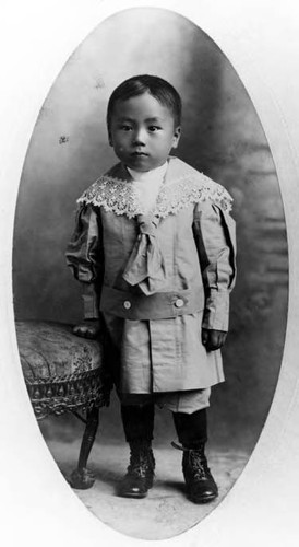 Photograph of young Walter Lem, taken in Los Angeles