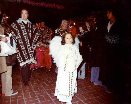 Las Posadas procession down Olvera Street