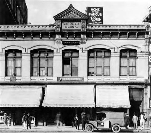 The Garnier Block, Plaza Hotel, on Main Street