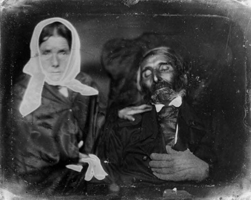 Desiderio Ibarra (who is deceased in this photo) with Valeriana Lorenza de Ibarra