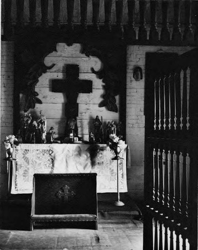 View of the altar, Avila Adobe