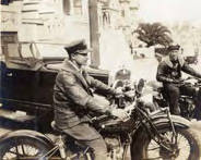 Two men on motorcycles