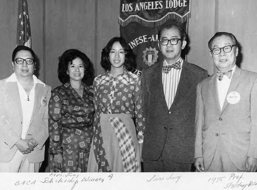 CACA scholarship committee and winner. Dr. Stanley Chan was the chairman