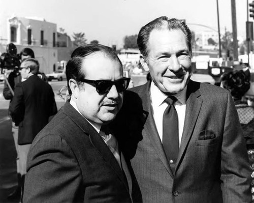 Sam Yorty and Mexican Consul at the Sunset Boulevard closing