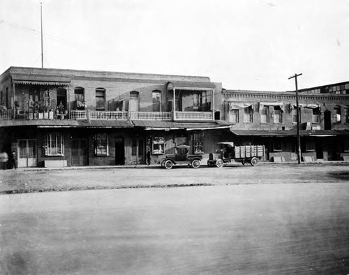 Los Angeles, California. Chinatown. East side of Los Angeles Street south from Ferguson Alley