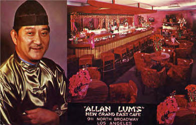 Postcard of "Allan Lum's New Grand East Cafe"