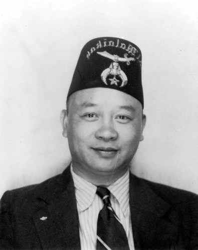 Peter Soo Hoo in his Shriner's hat