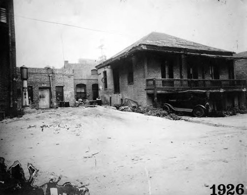 View of Pelanconi House from Olvera Street alley side