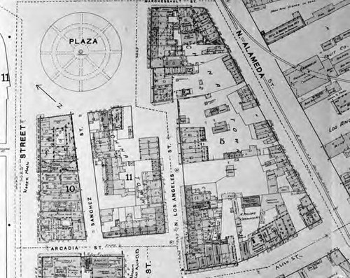 Sanborn map of the El Pueblo area