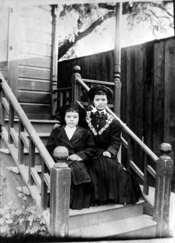 Two girls in modern dress