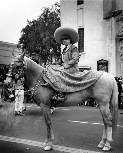 Woman on horseback