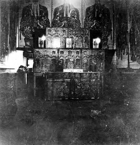 Chinatown Shrine, possibly the Joss House at 504 1/2 Ferguson Alley