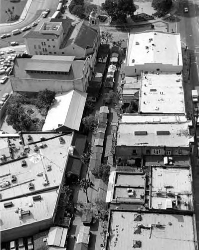 Aerial view of El Paseo to the Plaza