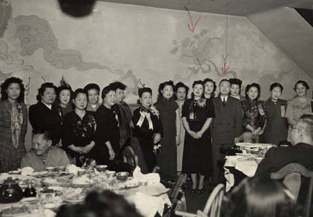 Group photo of the original members of the New Life Society of Los Angeles. The New Life Society was founded in Los Angeles and Lily Lum Chan was the founding president. It was the first large women's club of Chinese Americans. It is still functioning today