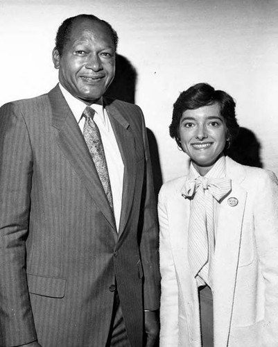 Tom Bradley and Maria Pollia at the premier of "Pueblo of Promise" film