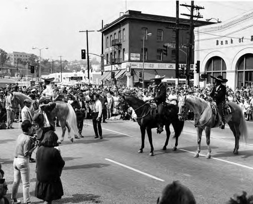 Horseback riders on Sunset Boulevard