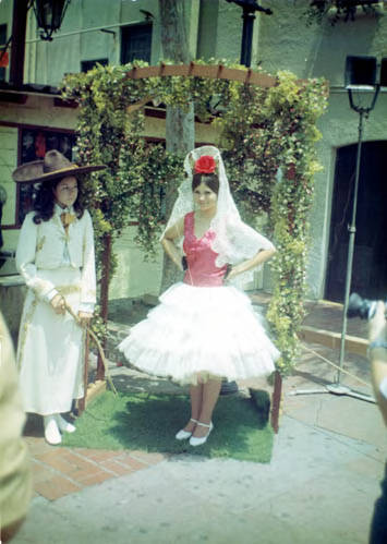 Photograph of two girls dressed up