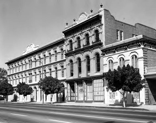 Pico House, Merced and Masonic Hall on Main Street