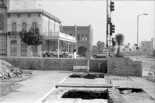 Merced Theater building- photograph of different group and places outside of theater