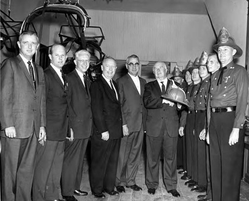 Chief William Miller and Vierling Kersey with Civilian Committee at dedication