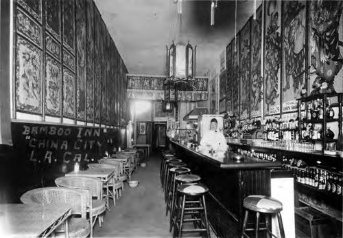 Interior photograph of Bamboo Inn in "China City," Los Angeles