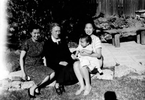 Mrs. Chung and two women and a baby