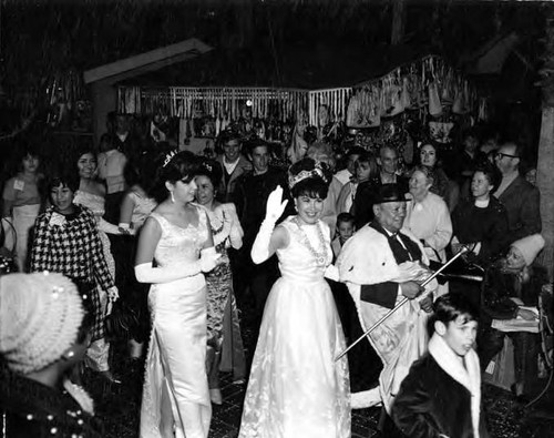 Queen parading down Olvera Street