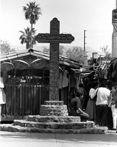 Cross at Olvera Street entrance