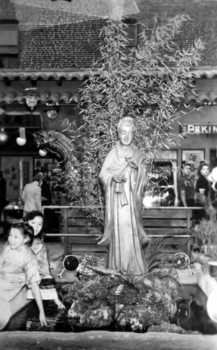 Postcard, statue of Kuan Yin, China City