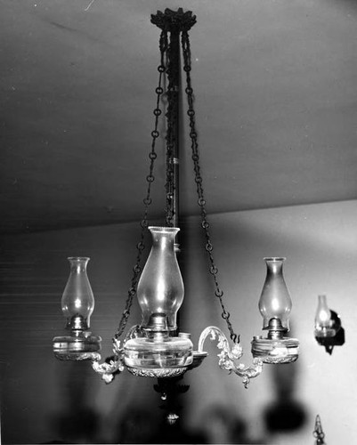 Victorian chandelier in the Masonic Hall