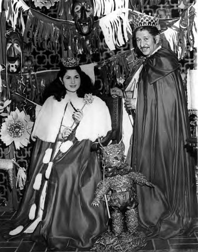 Cruz Ladesma, King, posing with Mardi Gras Queen