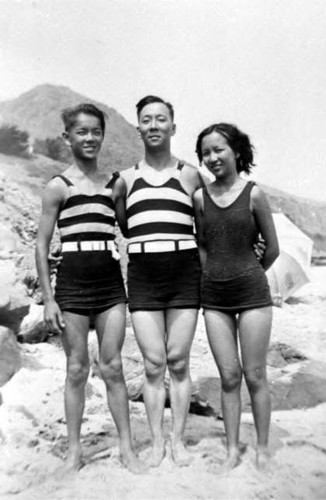 Malibu , left to right: Dorothy, Hing Lung and Joe Lung