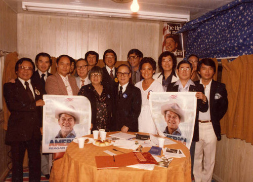 Inside a trailer just before the 1980 presidential elections, Dr. Stanley Chan and Lily Chan were the advisors