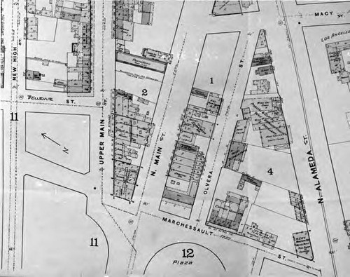 Sanborn map of the El Pueblo area