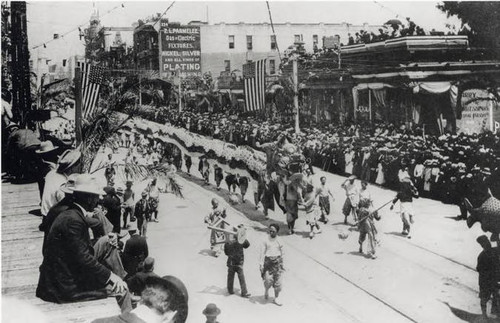 Chinese dragon unit in the Los Angeles "La Fiesta Parade"