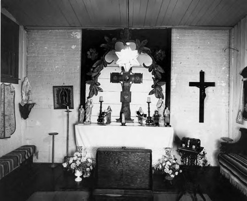 Avila Adobe; interior photographed shortly after Christine Sterling's death