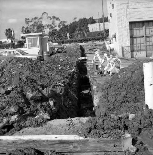 Construction near the Civic Center between Los Angeles Street and Spring Street