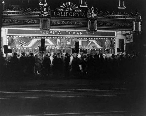 Crowds gather at Teatro California