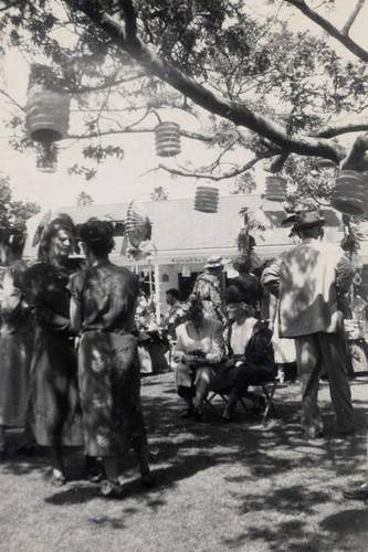 Los Angeles Women's Club project, an outdoor bazaar or party