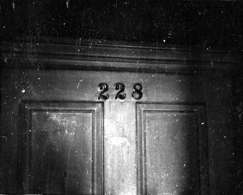 Interior of the Pico House, specifically door 228