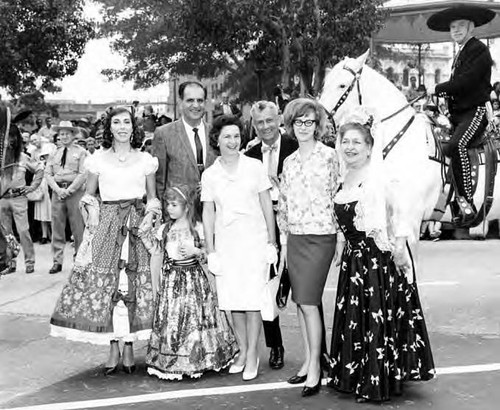 Pitchess, Consuelo de Bonzo, Mario Valadez, and Hernando Courtright in group photo