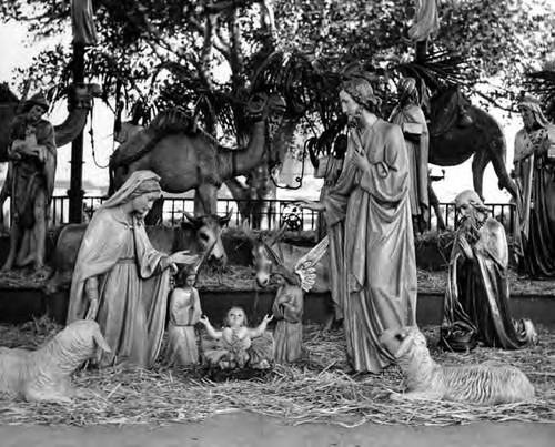 Nativity scene in kiosko
