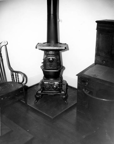 Pot bellied stove in the Masonic Hall