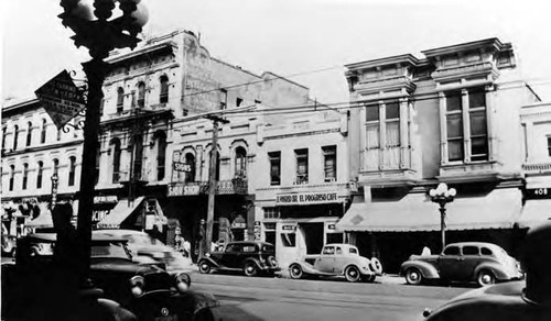 Masonic Hall, "Sign Shop," "Signs" on east side of Main street between Arcadia Street and Plaza