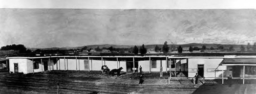 Don Abel Stearns House "El Mansion de Don Abel" on site of Baker Block, Arcadia and Main Streets